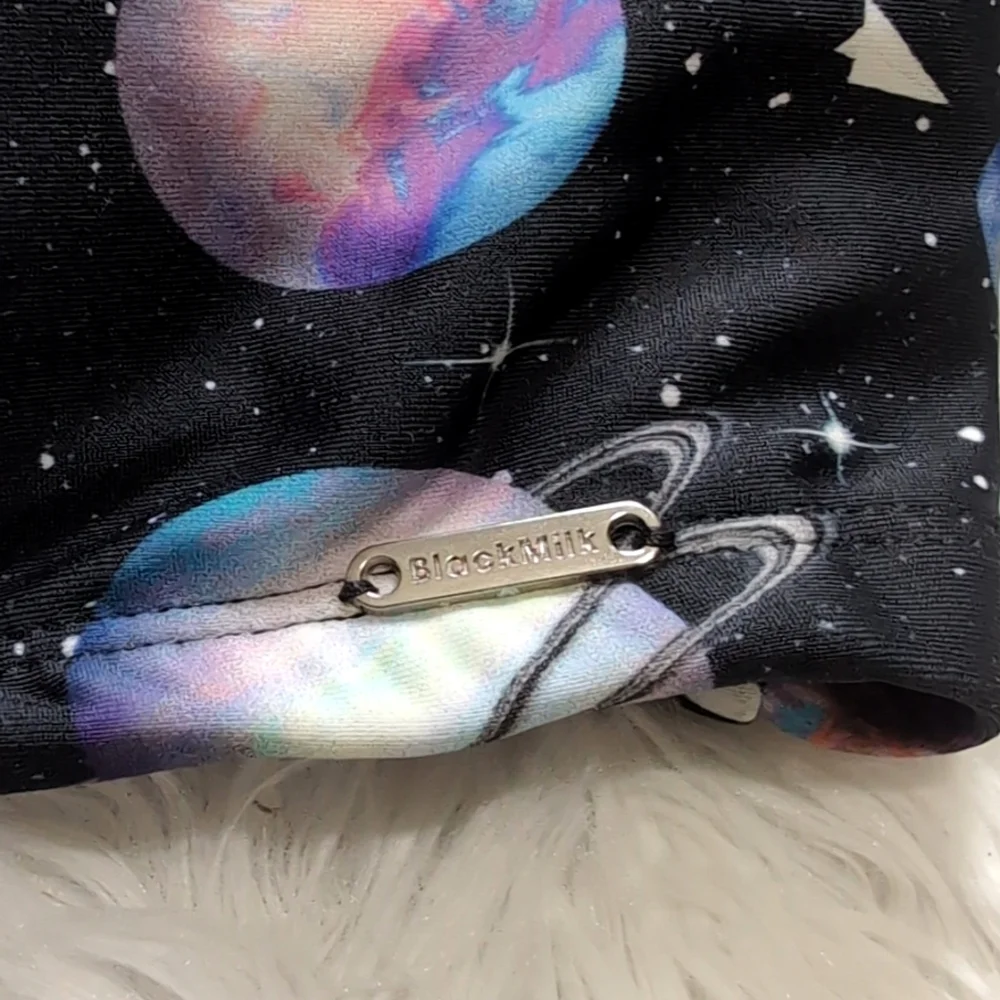 Blackmilk Galaxy Paper Universe Roped In Strappy Space Bandeau Bikini Top Large